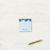 Post-it® Fleurs bleues, fleurs, dessin Notes de dessin (Sur un bureau)