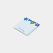 Post-it® Fleurs bleues, fleurs, dessin Notes de dessin (Incliné)