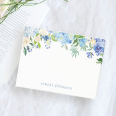 Post-it® Fleurs bleues hydrangea Notes postales personnalis