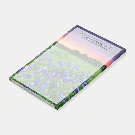 Post-it® Fleurs | Bluebonnets à Sunset Texas (Incliné)