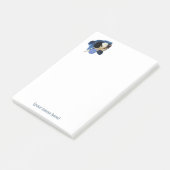 Post-it® Fleurs côtières bleues Japandi pour toutes occasio (Incliné)