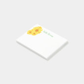 Post-it® Fleurs Courrier--Note-Jaunes (Incliné)
