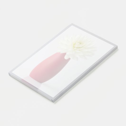 Post-it® Fleurs | Dahlia blanche dans le vase rouge (Incliné)