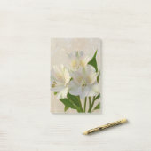 Post-it® Fleurs d'Alstomeria Blanche (Sur un bureau)
