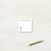 Post-it® Fleurs d'amour du coeur rouge de Mason Jar (Sur un bureau)