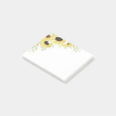 Post-it® Fleurs d'aquarelle de tournesol Fleurs florales ja (Incliné)