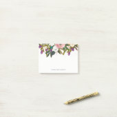 Post-it® Fleurs d'aquarelle et parties scintillantes de (Sur un bureau)