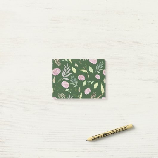 Post-it® Fleurs d'aquarelle festive 8 (Sur un bureau)