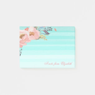 Post-it® Fleurs d'Aquarelle Fille Stylisées, Boutonnées