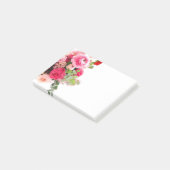 Post-it® Fleurs d'aquarelle Modèle florale Roses vierges (Incliné)