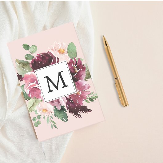 Post-it® Fleurs d'aquarelle modernes Monogrammes