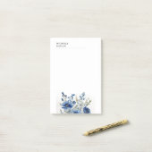 Post-it® Fleurs d'aquarelle professionnelles modernes en no (Sur un bureau)