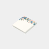 Post-it® Fleurs d'aquarelle rose et bleu (Incliné)