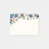 Post-it® Fleurs d'aquarelle rose et bleu (Devant)