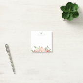 Post-it® Fleurs d'aquarelle rose professionnelle personnali (Bureau)