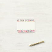 Post-it® Fleurs d'aquarelle rose sur bandes (Sur un bureau)