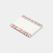 Post-it® Fleurs d'aquarelle rose sur bandes (Incliné)