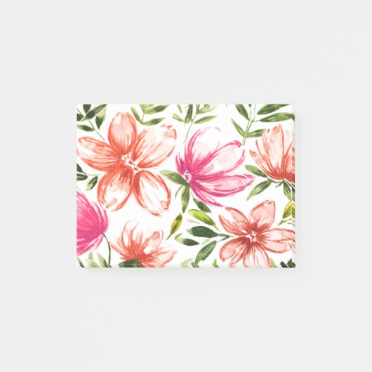 Post-it® Fleurs d'aquarelle rouge 5 (Devant)