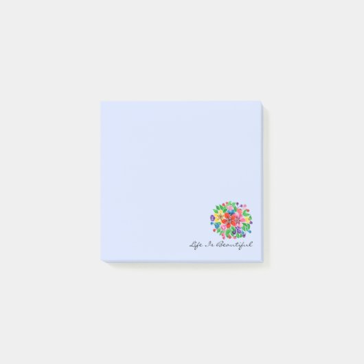 Post-it® Fleurs d'arc-en-ciel d'aquarelle (Devant)