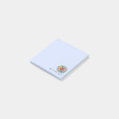 Post-it® Fleurs d'arc-en-ciel d'aquarelle (Incliné)