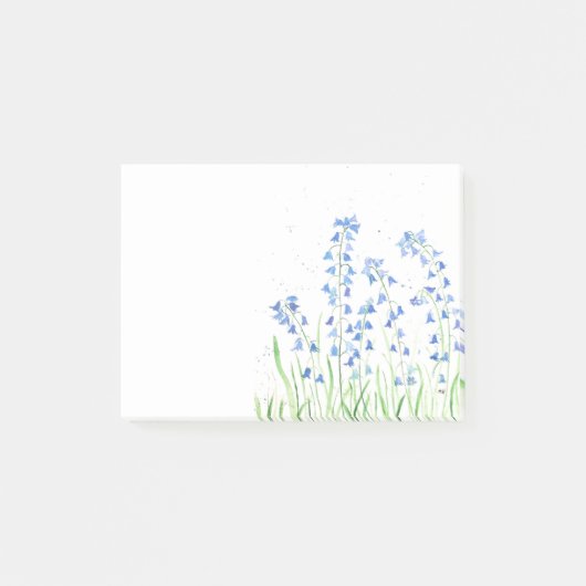 Post-it® Fleurs de bleuets aquarelle forêt chic (Devant)