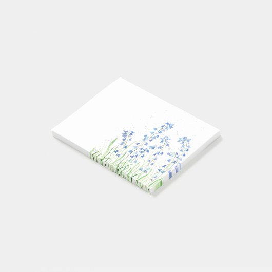 Post-it® Fleurs de bleuets aquarelle forêt chic (Incliné)