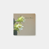 Post-it® Fleurs de cactus blancs Note botanique florale (Devant)
