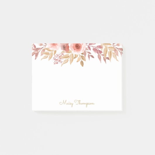 Post-it® Fleurs de campagne Ajoutez votre nom (Devant)