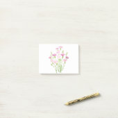 Post-it® fleurs de carnation rose aquarelle (Sur un bureau)