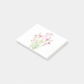 Post-it® fleurs de carnation rose aquarelle (Incliné)