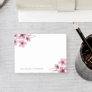 Post-it® Fleurs de cerisier aquarelle personnalisées