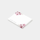 Post-it® Fleurs de cerisier aquarelle personnalisées (Incliné)