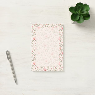 Post-it® Fleurs de cerisier rose tendre, motif floral sans