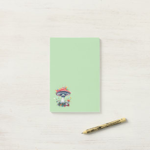 Post-it® Fleurs de champignon Bois Planche colorée