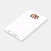 Post-it® Fleurs de coco et d'hibiscus Nom personnalisé (Incliné)