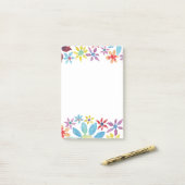 Post-it® Fleurs de couleur d'eau (Sur un bureau)