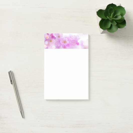 Post-it® Fleurs de fleurs de cerisier rose (Bureau)