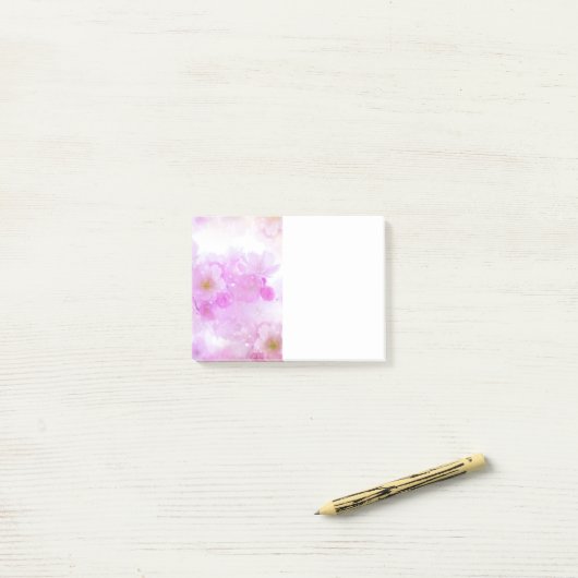 Post-it® Fleurs de fleurs de cerisier rose (Sur un bureau)