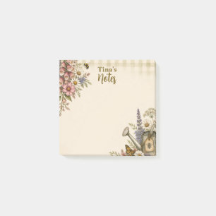 Post-it® Fleurs de jardin de cottage vintage personnalisées