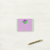 Post-it® Fleurs de lotus violet vibreuses (Sur un bureau)