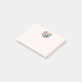 Post-it® Fleurs de marguerite avec un beau papillon (Incliné)