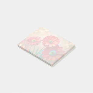Post-it® Fleurs de marguerite rouge atténuées