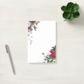 Post-it® Fleurs de Noël rouges et blanches (Bureau)