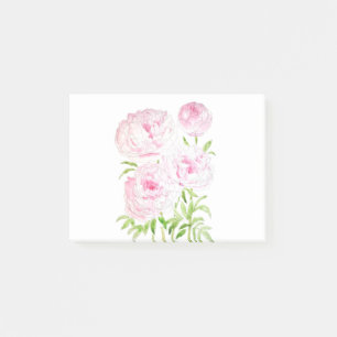 Post-it® fleurs de peaux roses aquarelle et encre