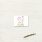 Post-it® fleurs de peaux roses aquarelle et encre (Sur un bureau)