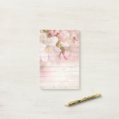 Post-it® Fleurs de pomme rose et blanche (Sur un bureau)