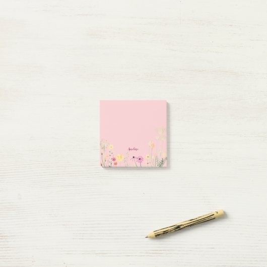 Post-it® Fleurs de prairie (Sur un bureau)