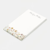 Post-it® Fleurs de prairie sauvage aquarelle monogrammée (Incliné)