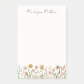 Post-it® Fleurs de prairie sauvage aquarelle monogrammée (Devant)