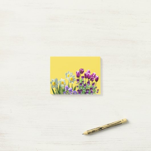 Post-it® Fleurs de printemps (Sur un bureau)